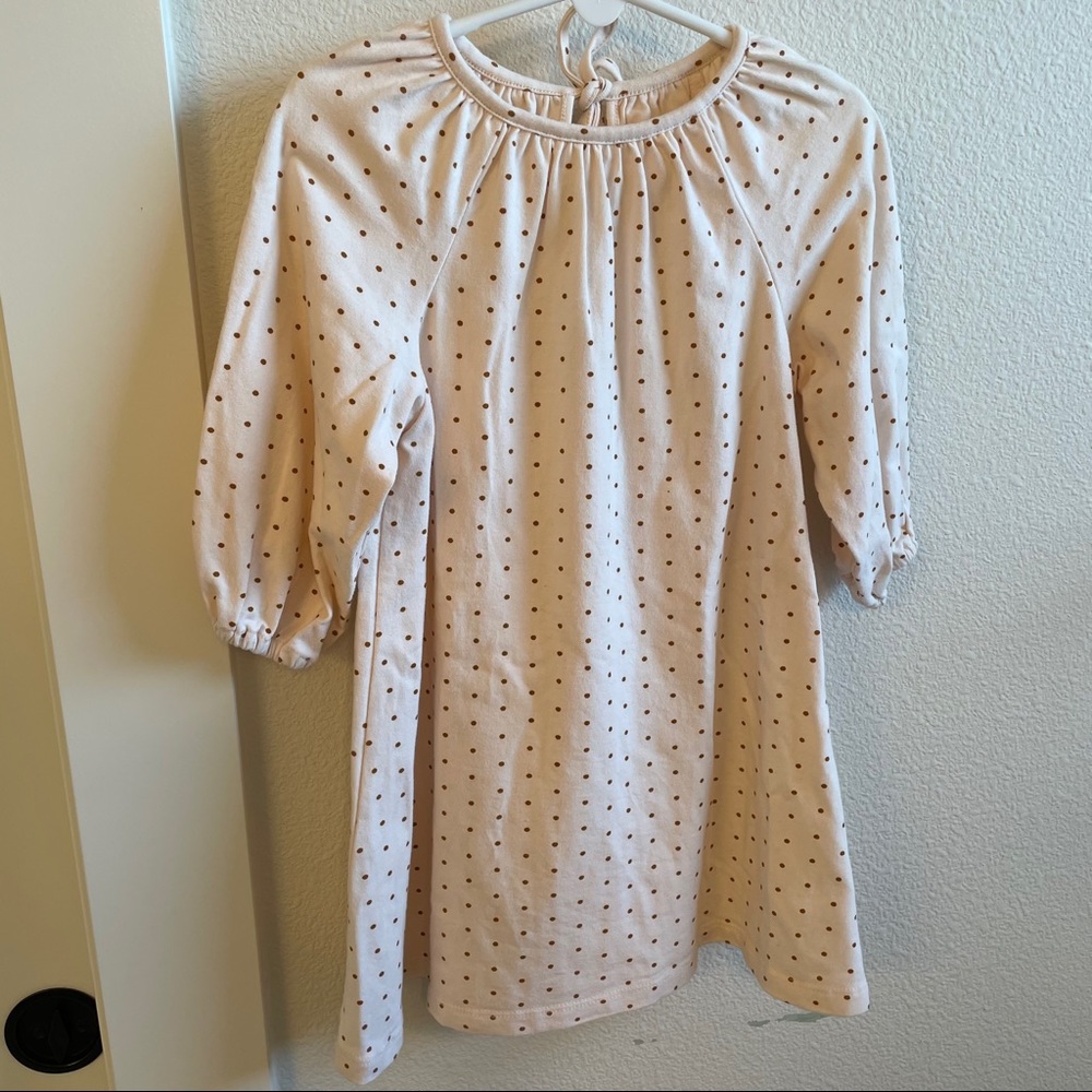 Alice + Ames pumpkin pindot tie back dress 4T